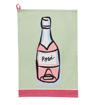 Rose Color Trim Cocktail Towel by Mud Pie at Confetti Gift and Party Tuscaloosa Alabama