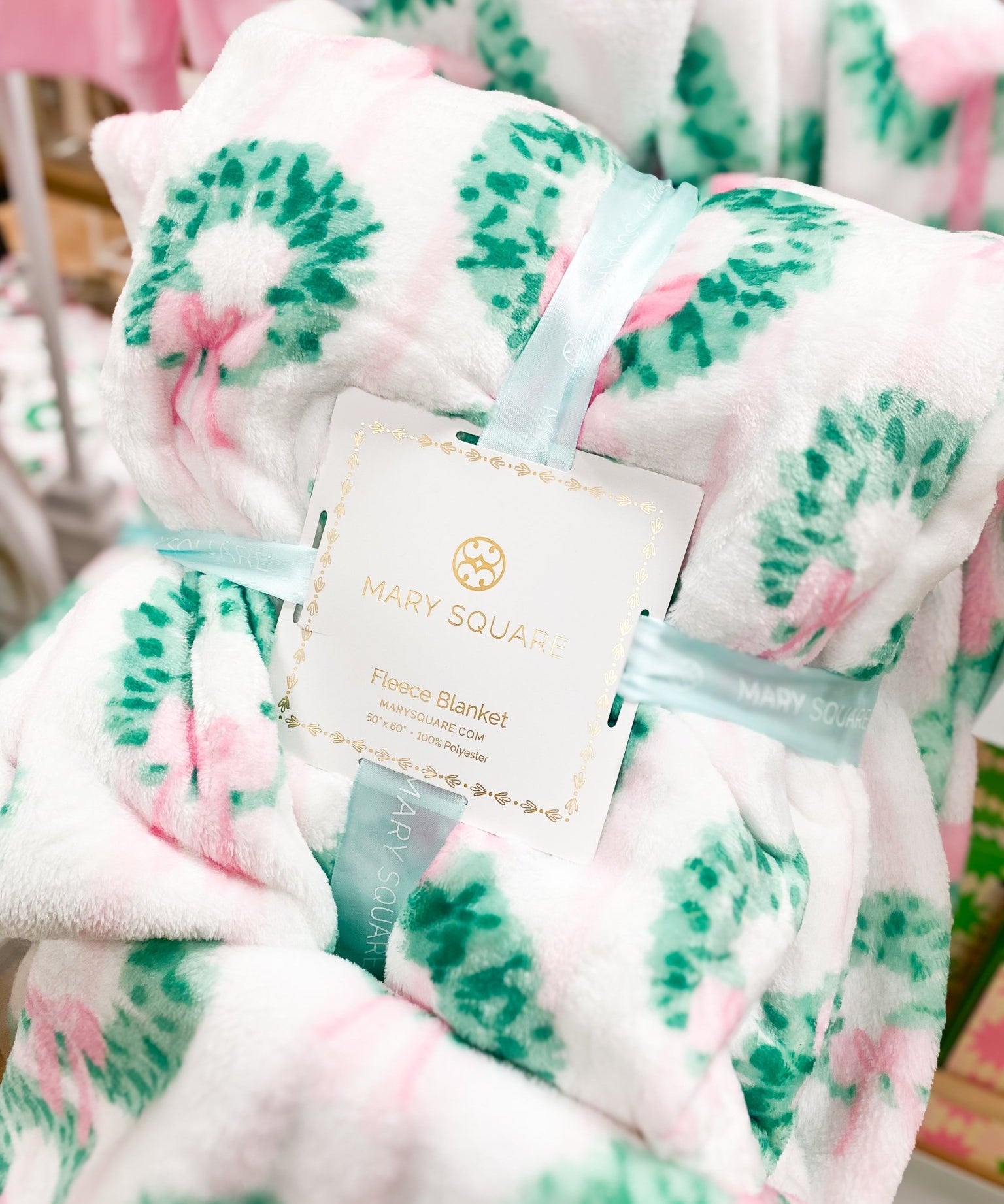 Rosy Wreaths Blanket by Mary Square at Confetti Gift and Party Tuscaloosa Alabama