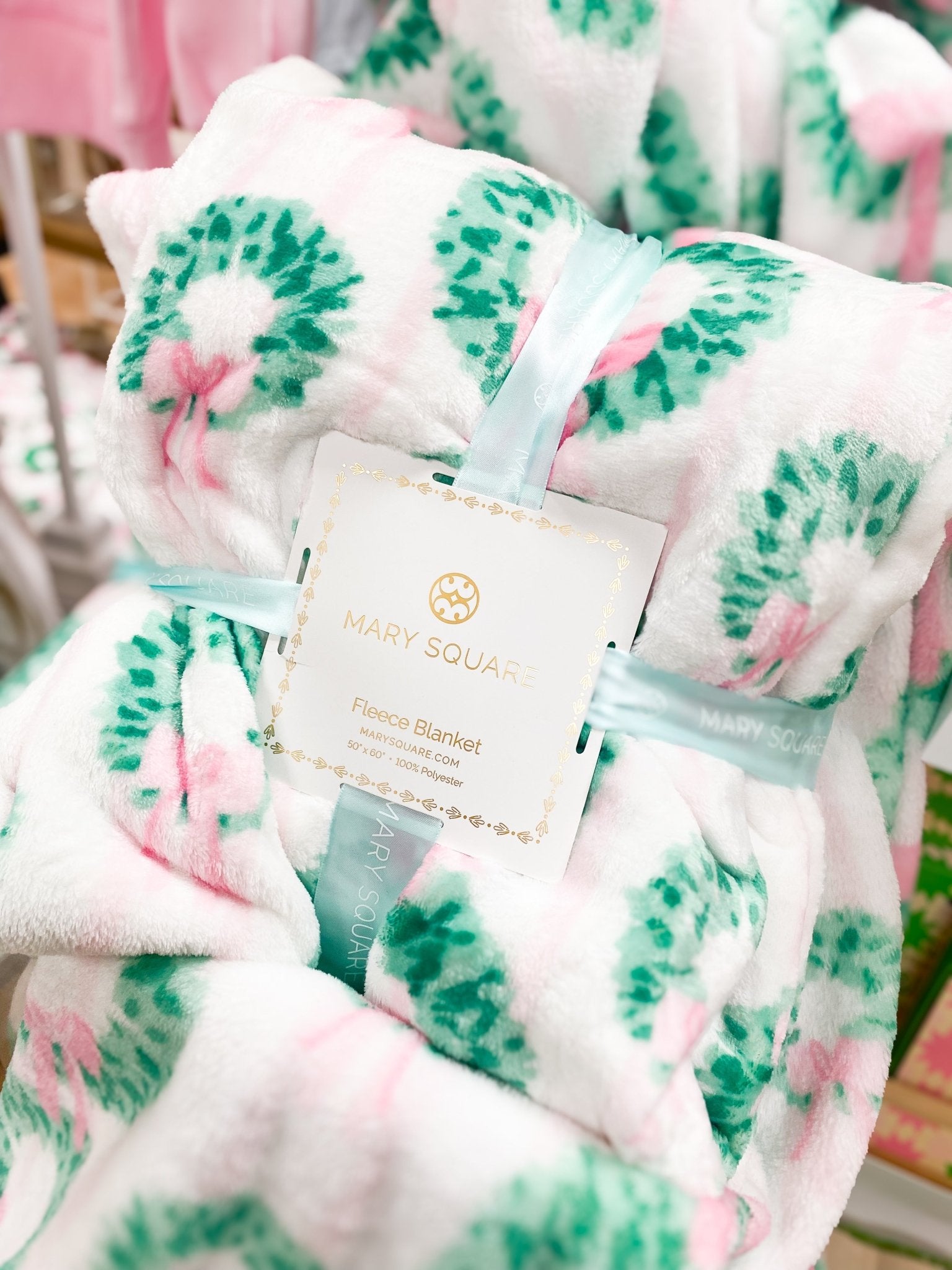 Rosy Wreaths Blanket by Mary Square at Confetti Gift and Party Tuscaloosa Alabama