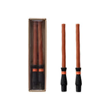 Witch Broom Candles Orange and Black