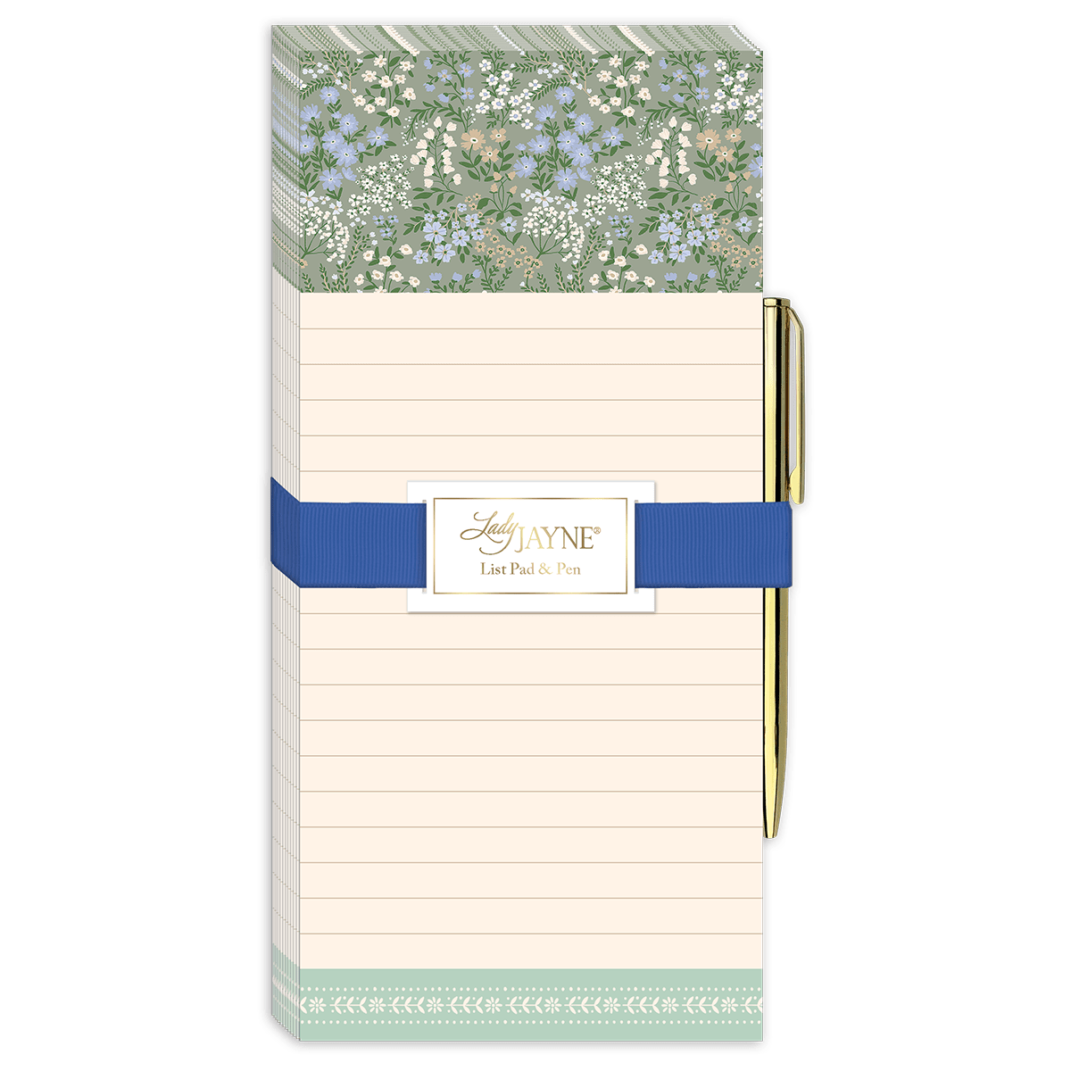 Sage Ditsy Sweet Boutique Magnetic Notepad with Pen by lady jayne at Confetti Gift and Party Tuscaloosa Alabama