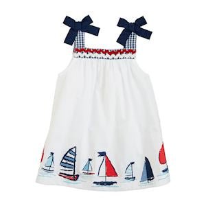 Sailboat Dress by Mud Pie at Confetti Gift and Party Tuscaloosa Alabama