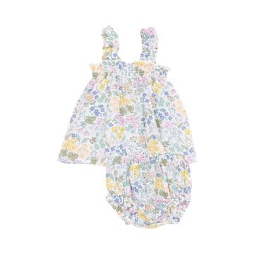 Samantha Floral Ruffly Strap Top And Bloomer Set by Angel Dear at Confetti Gift and Party Tuscaloosa Alabama