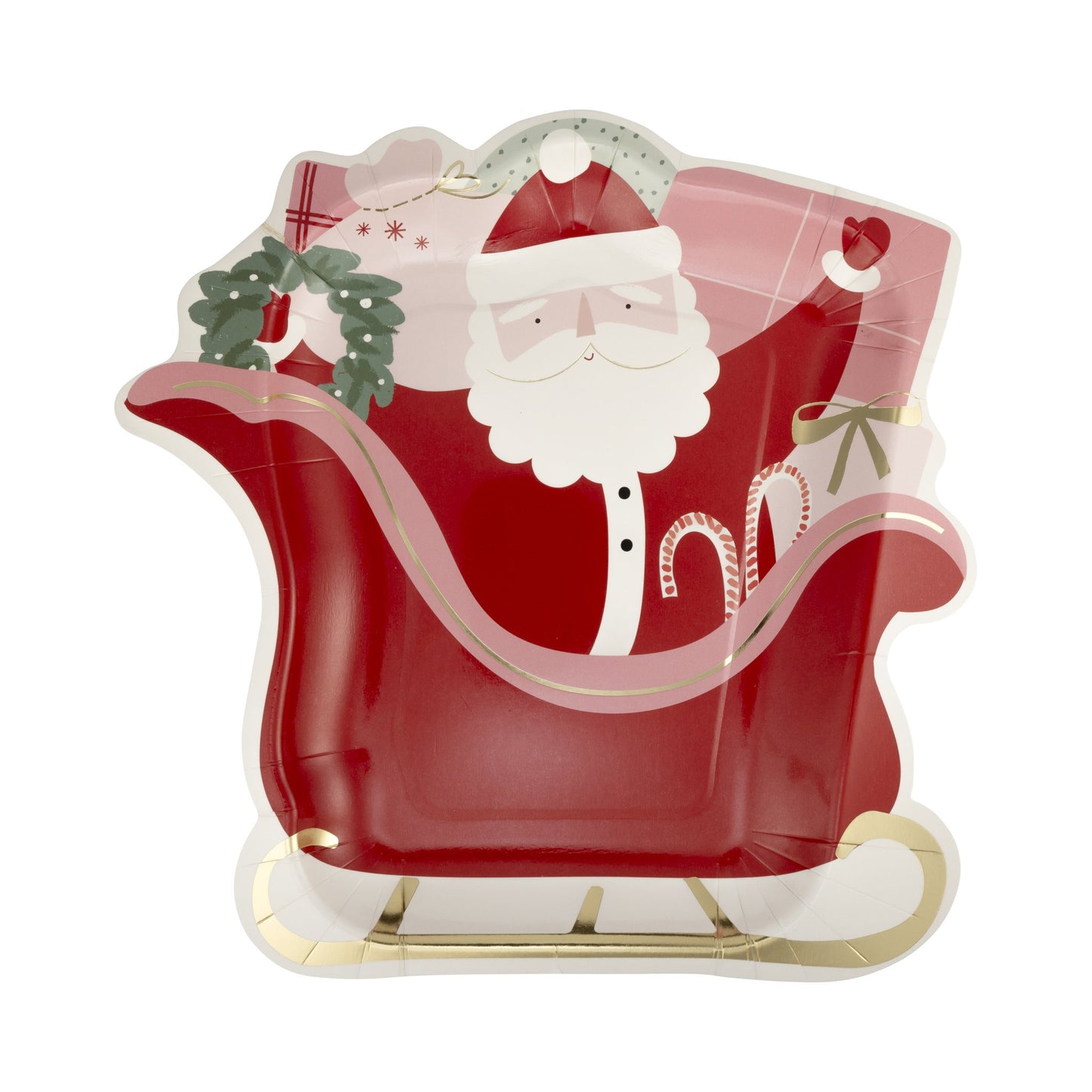 Santa's Sleigh Shaped Paper Plates by My Mind’s Eye at Confetti Gift and Party