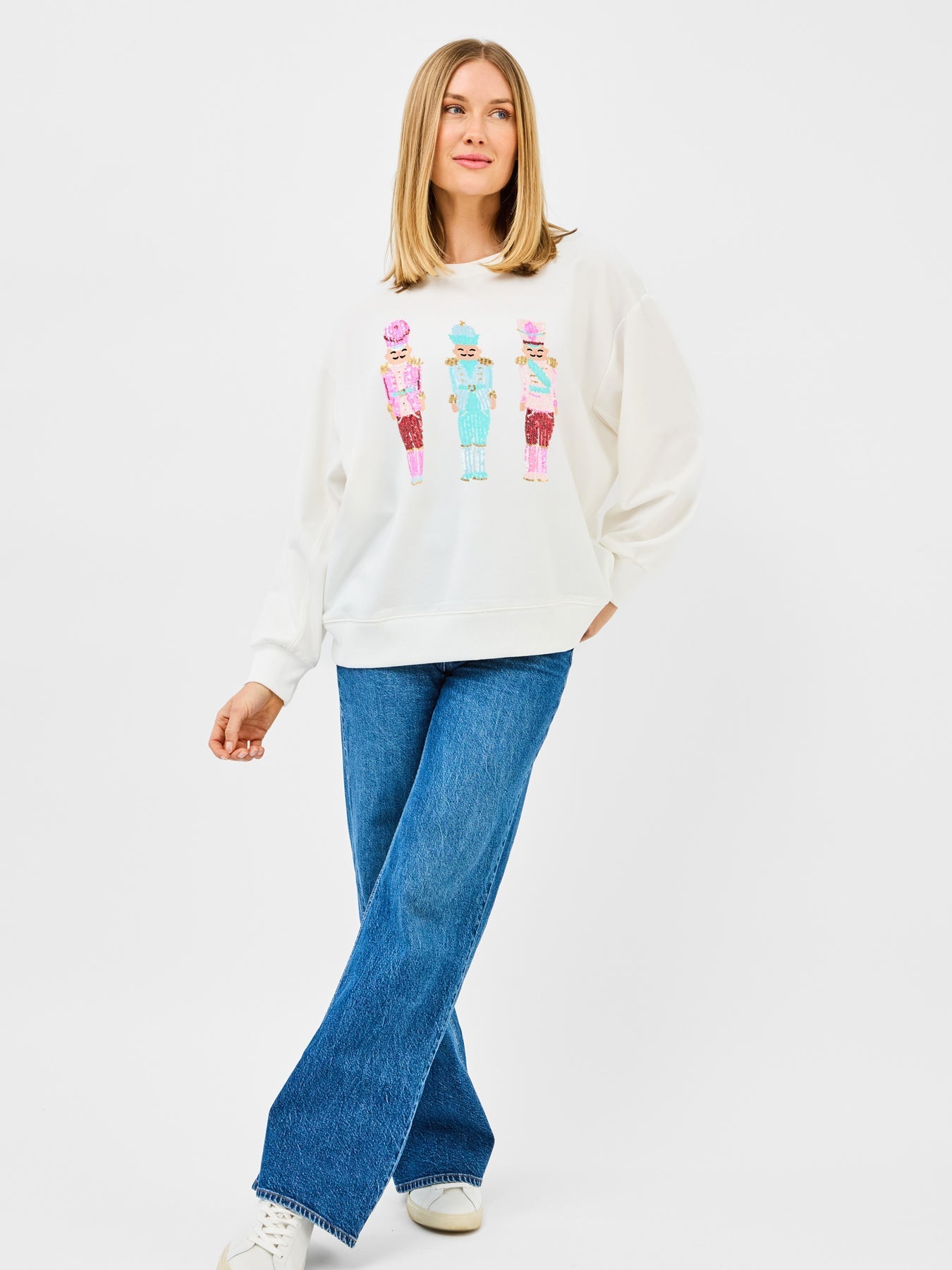 Sarah Sweatshirt - Three Nutcrackers by Mary Square at Confetti Gift and Party Tuscaloosa Alabama