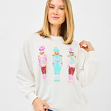 Sarah Sweatshirt - Three Nutcrackers by Mary Square at Confetti Gift and Party Tuscaloosa Alabama