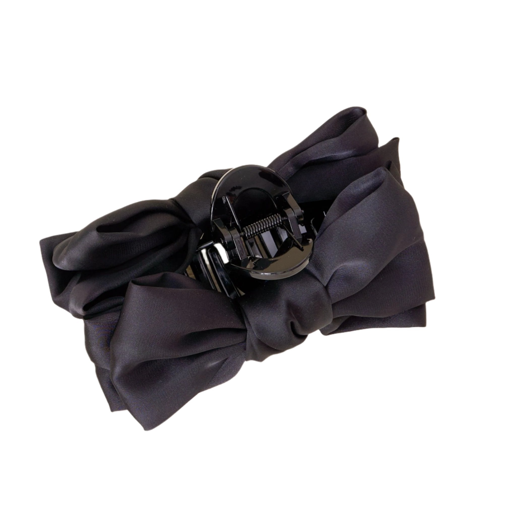 Satin Bow Claw Clip - Black by The Darling Effect at Confetti Gift and Party