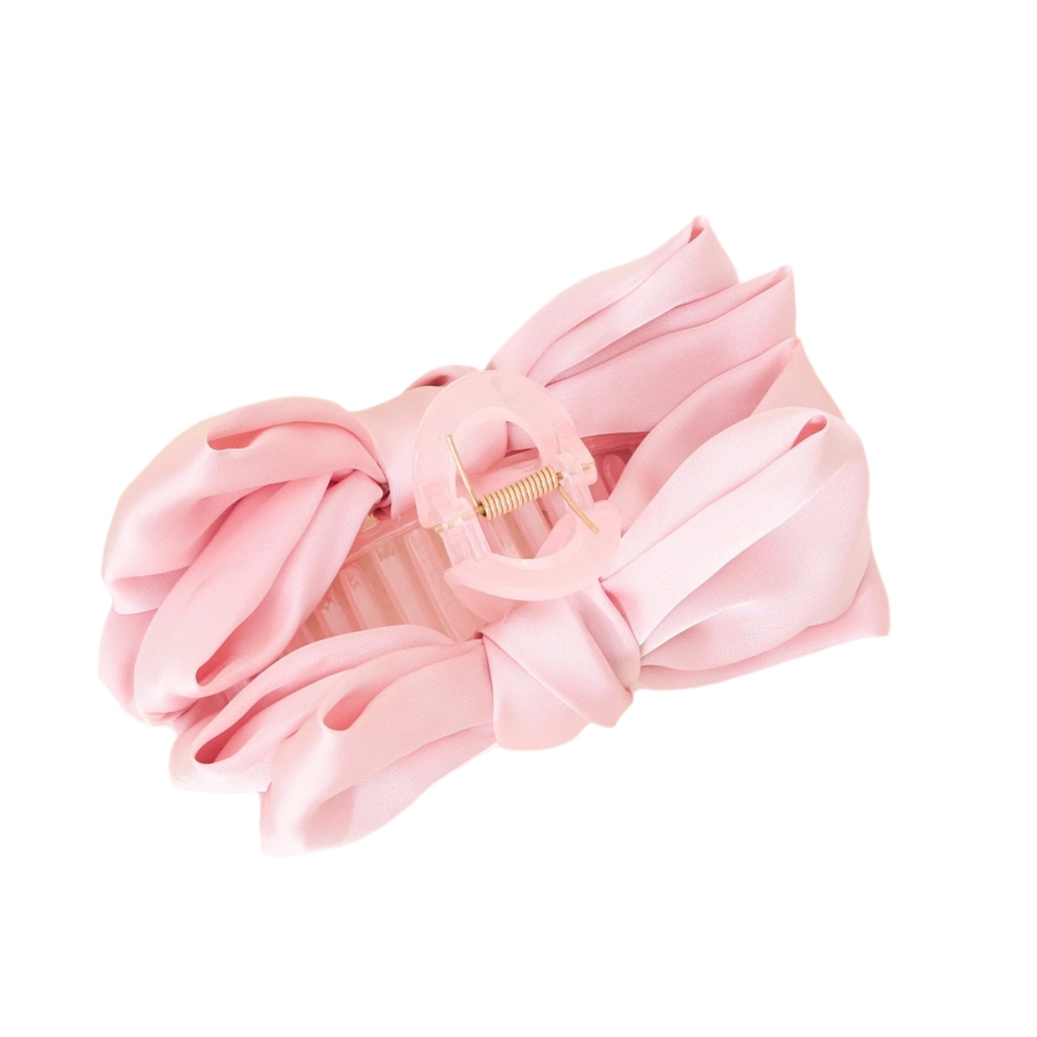 Satin Bow Claw Clip - Blush by The Darling Effect at Confetti Gift and Party