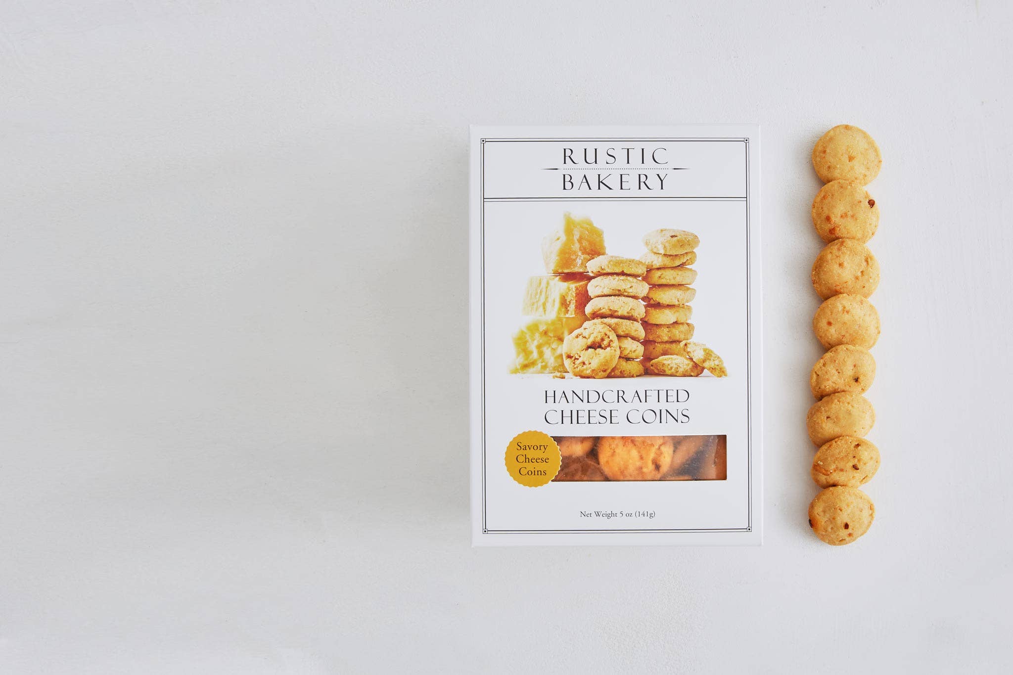 Savory Cheese Coins Box by Rustic Bakery at Confetti Gift and Party Tuscaloosa Alabama