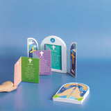 Say Your Prayers fold-out board book with cross window design and music feature