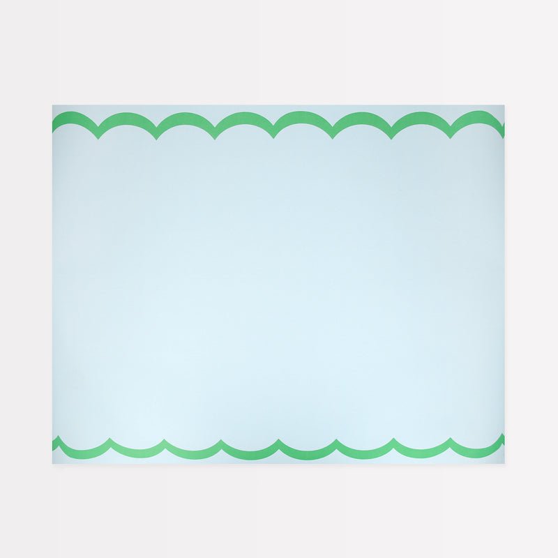 Scalloped Edge Blue - Green Table Runner by Meri Meri at Confetti Gift and Party Tuscaloosa Alabama
