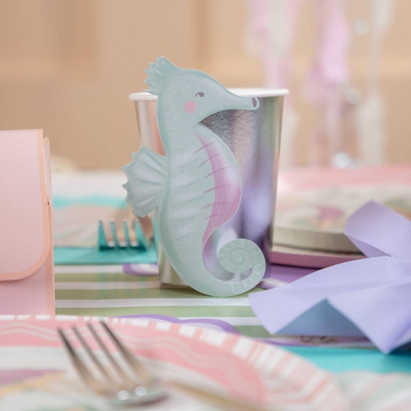 Seahorse Party Sticker by Gatherings by Curated Paperie at Confetti Gift and Party Tuscaloosa Alabama