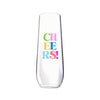Shatterproof Champagne Flute - Graphic Cheers by Clairebella at Confetti Gift and Party