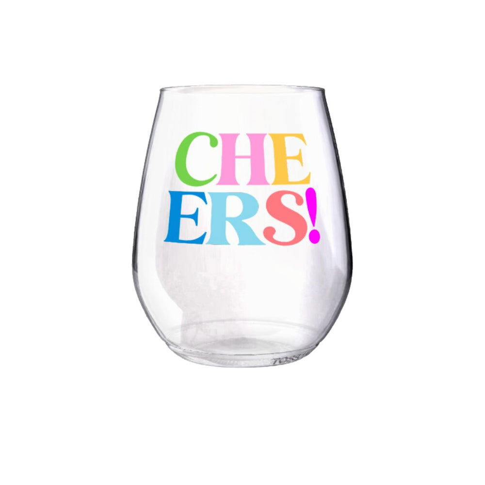 Shatterproof Wine Glass - Graphic Cheer by Clairebella at Confetti Gift and Party