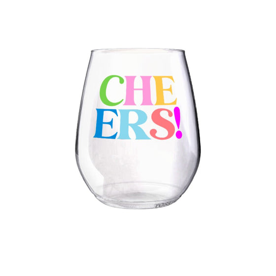 Shatterproof Wine Glass - Graphic Cheer by Clairebella at Confetti Gift and Party