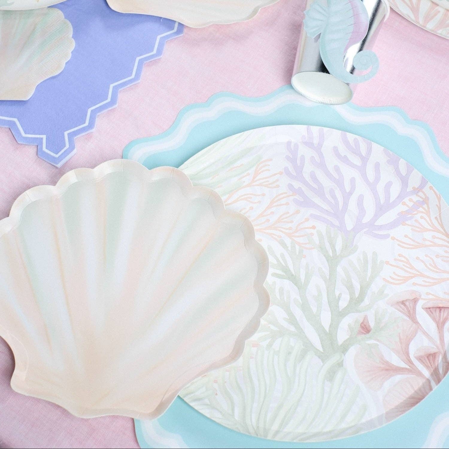Shell Dessert Plates by Gatherings by Curated Paperie at Confetti Gift and Party Tuscaloosa Alabama