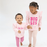 Sibling Lil' Sis Pink French Terry Sweatshirt by Angel Dear at Confetti Gift and Party Tuscaloosa Alabama