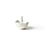 Signature White Ruffle Ring Dish with scalloped edges by Coton Colors, perfect for holding rings and small jewelry