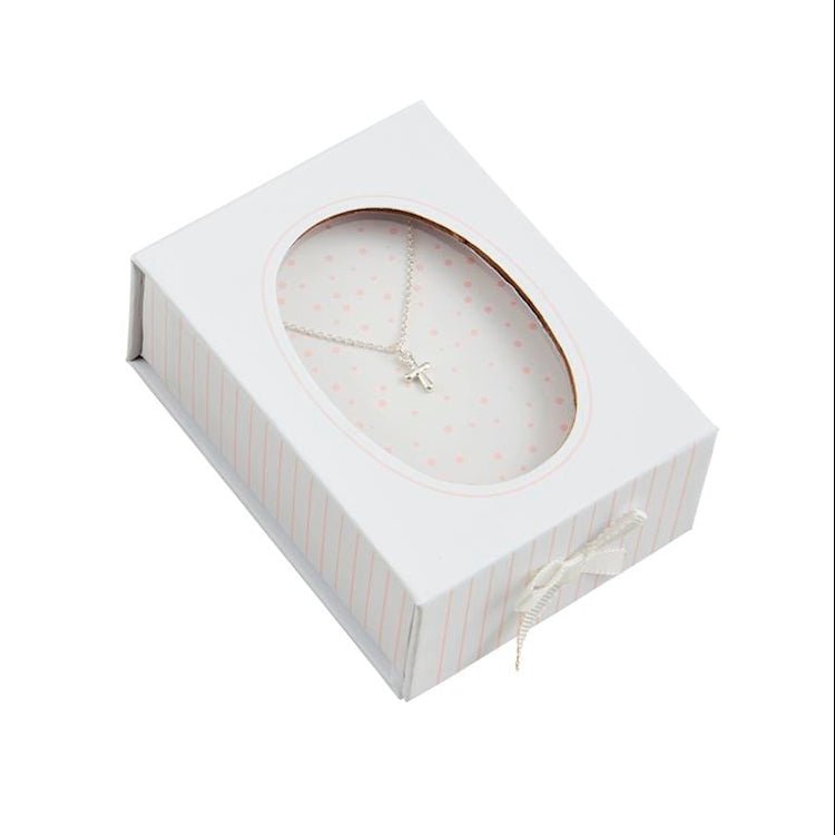 Silver Boxed Cross Necklace by Mud Pie at Confetti Gift and Party Tuscaloosa Alabama