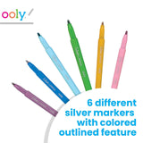 Silver Linings Outline Markers - Set of 6 by OOLY at Confetti Gift and Party