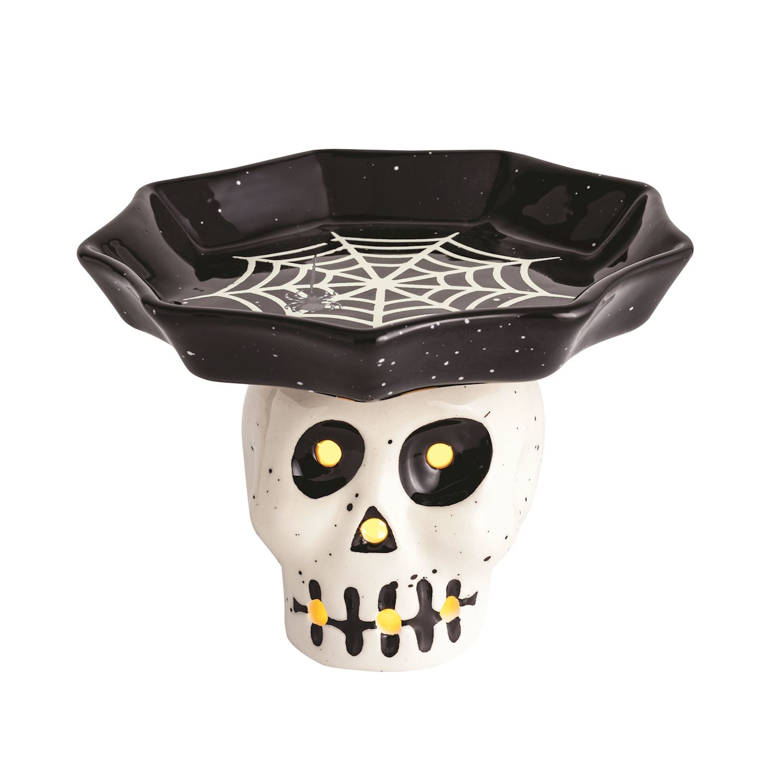 Skeleton Led Candy Pedestal by Mud Pie at Confetti Gift and Party Tuscaloosa Alabama