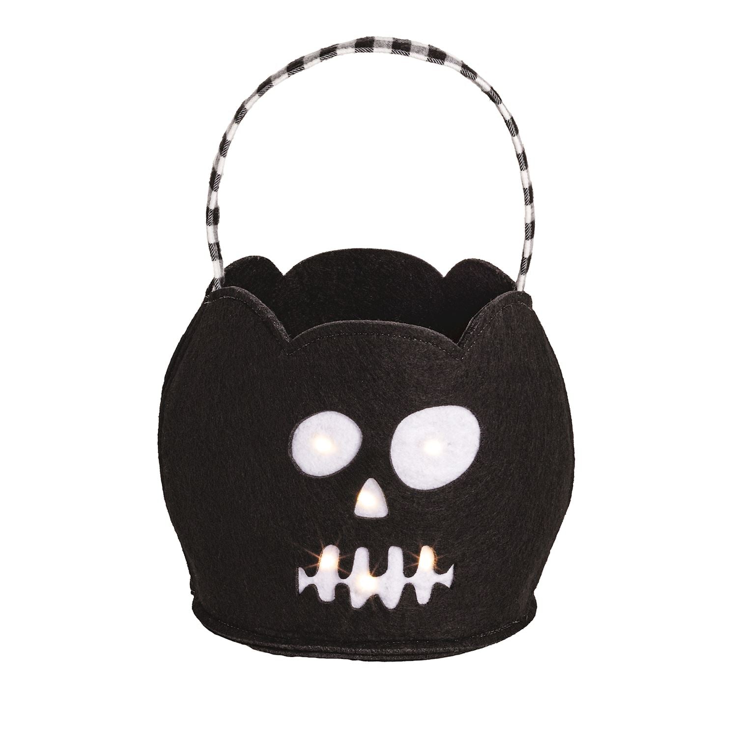 Skeleton LED Treat Bucket by Mud Pie at Confetti Gift and Party Tuscaloosa Alabama