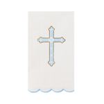 Sky Blue Cross Guest Towels – Elegant Baptism & Communion Party Napkins by Bonjour Fête at Confetti Gift and Party Tuscaloosa Alabama