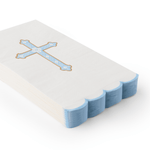 Sky Blue Cross Guest Towels – Elegant Baptism & Communion Party Napkins by Bonjour Fête at Confetti Gift and Party Tuscaloosa Alabama