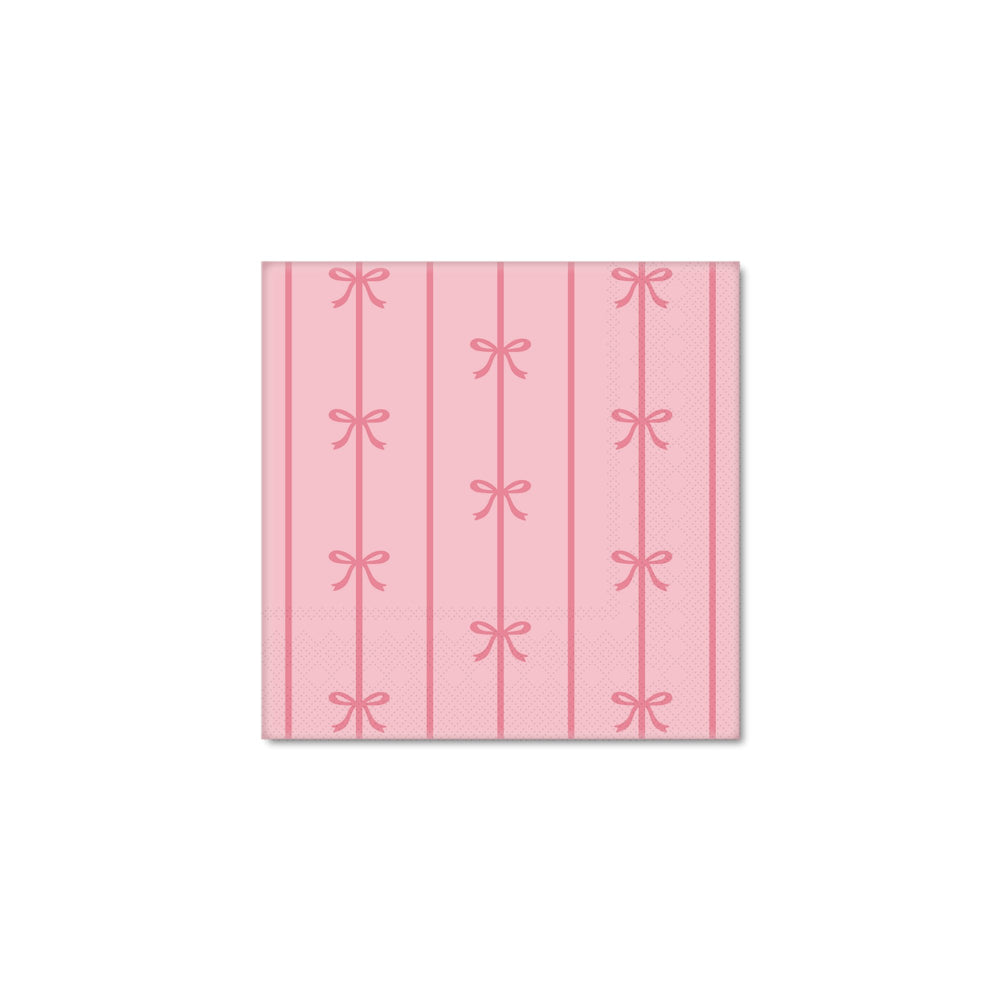 Small Petal Pink Bow Napkins by Bonjour Fête at Confetti Gift and Party