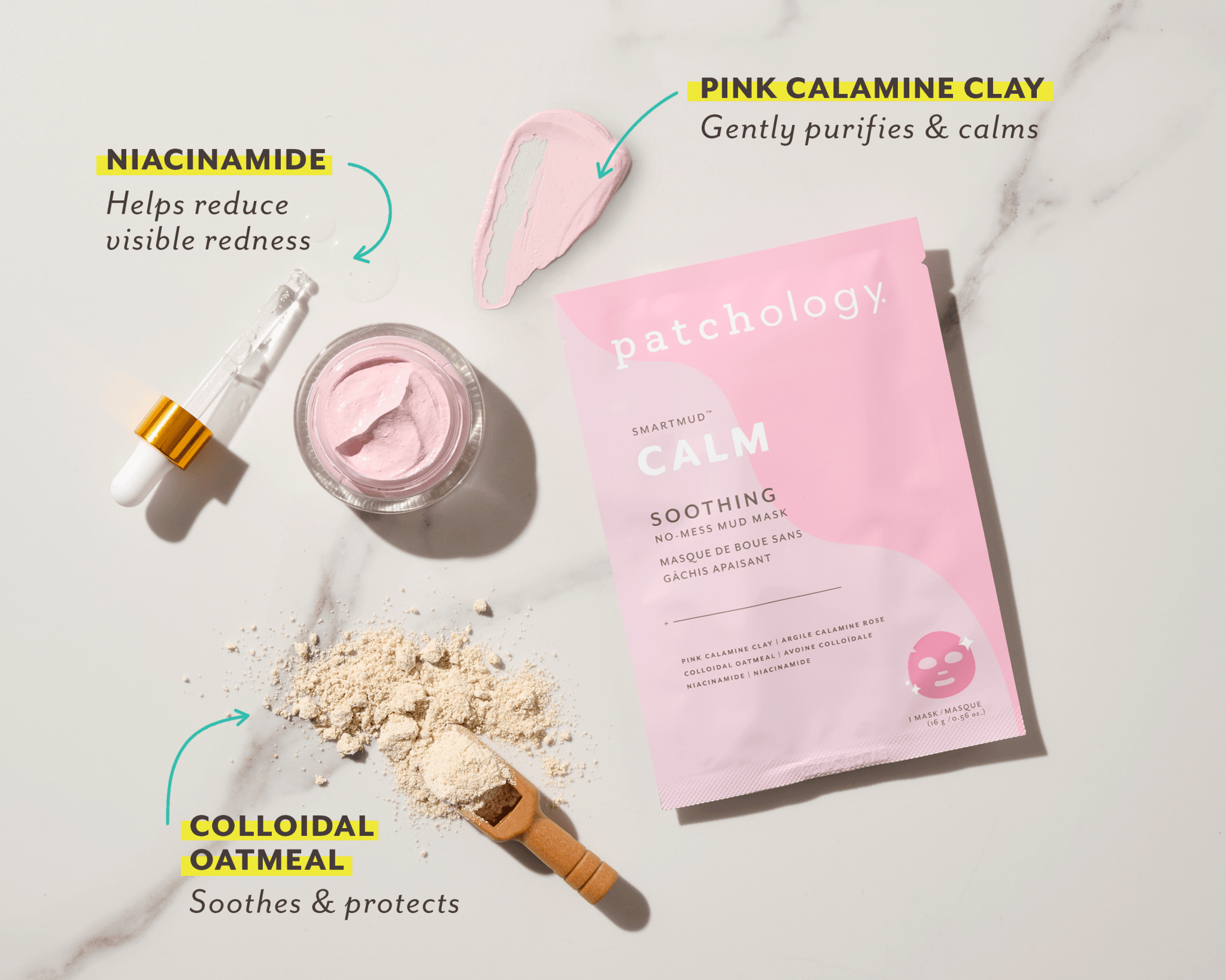 Patchology SmartMud Calm Soothing No-Mess Mud Mask single-use calming treatment