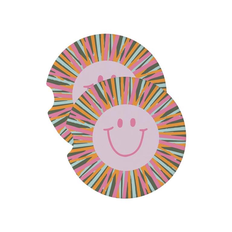 Smiley Face Car Coaster by Mary Square at Confetti Gift and Party