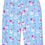 Children’s Corey Paige Snow Days plush pants with multicolor holiday , front pockets, and elastic waistband.