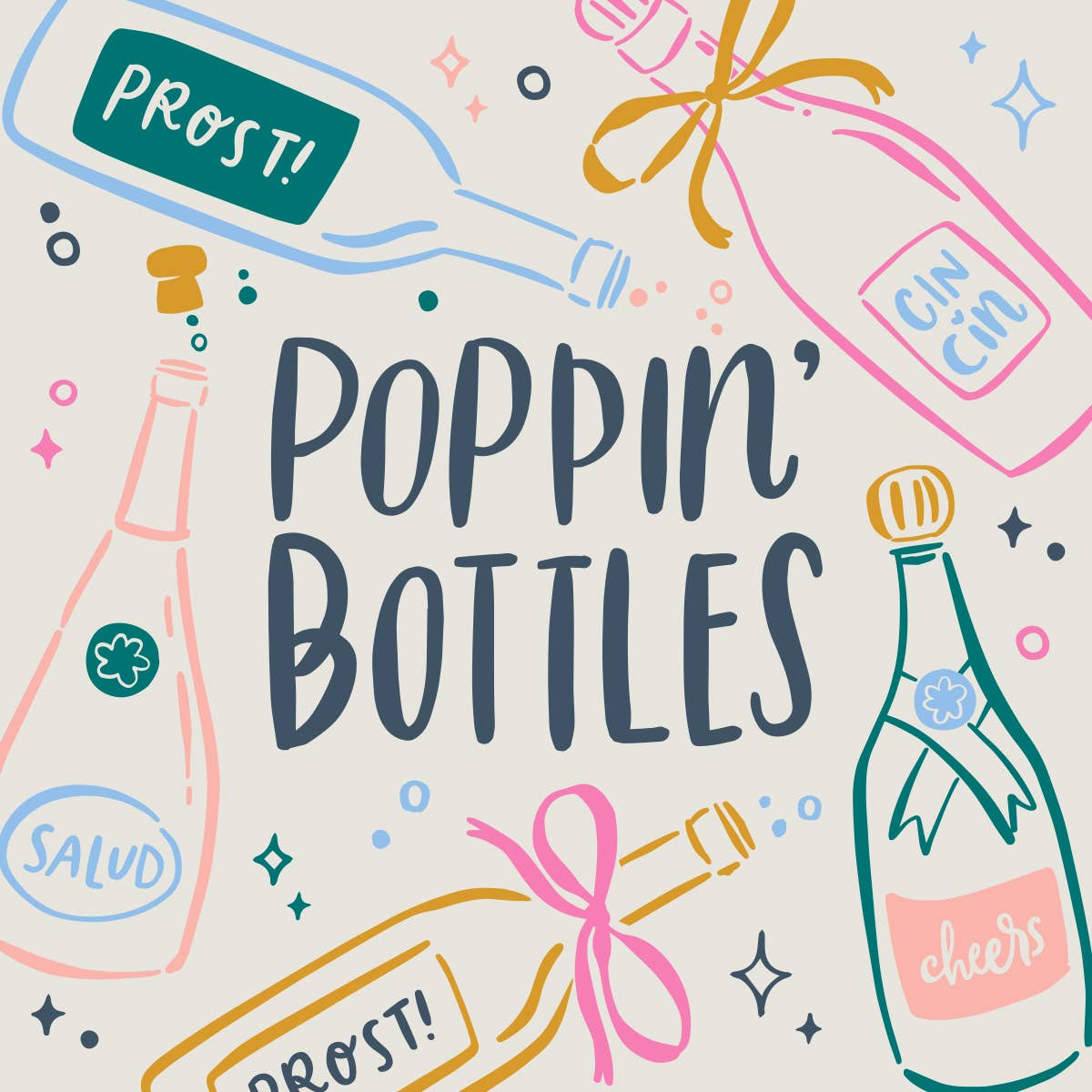 soiree - sisters - Funny Cocktail Napkins | Poppin Bottles by Soiree - Sisters at Confetti Gift and Party Tuscaloosa Alabama