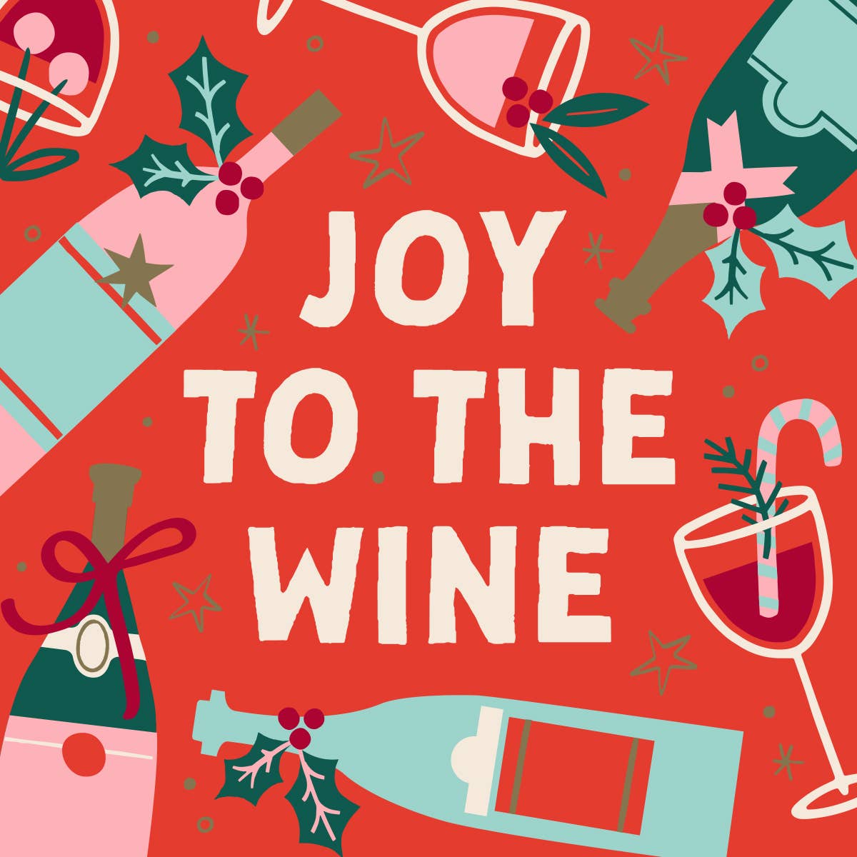 soiree - sisters - Holiday Cocktail Napkins | Joy To The Wine - 20ct by Soiree - Sisters at Confetti Gift and Party Tuscaloosa Alabama