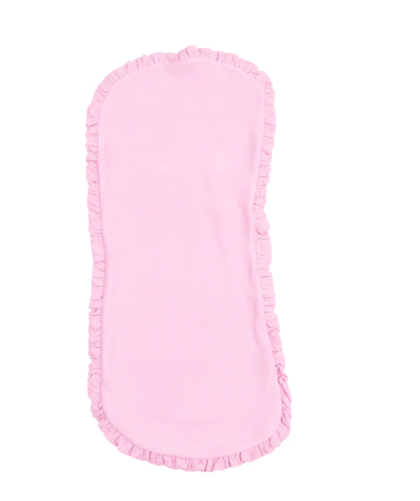 Solid Nosegay Pink Ruffle Burp Cloth by Angel Dear at Confetti Gift and Party Tuscaloosa Alabama