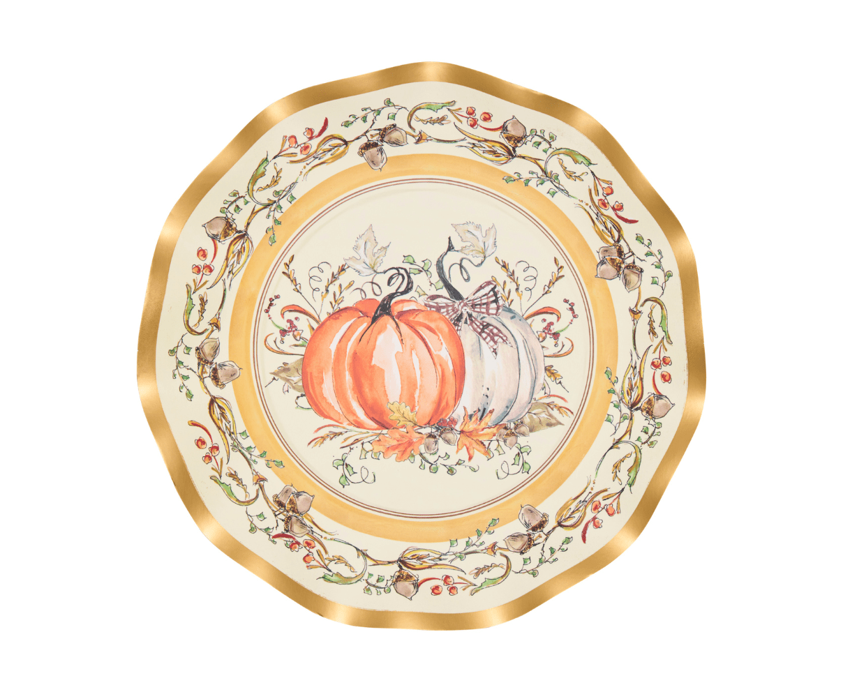 Sophistiplate - Turkey & Gourds Salad Plates/8pk by Sophistiplate at Confetti Gift and Party Tuscaloosa Alabama