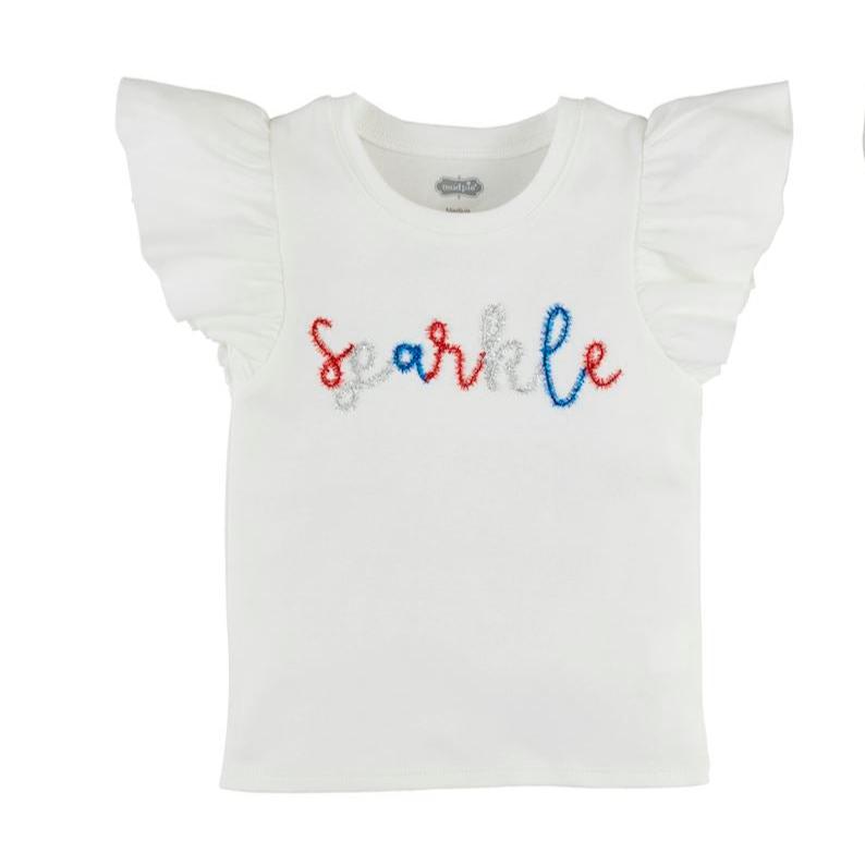 Sparkle Tinsel Shirt by Mud Pie at Confetti Gift and Party Tuscaloosa Alabama