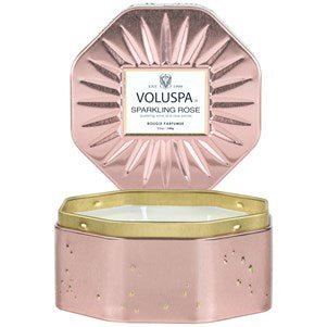 Sparkling Rose Octagon Tin Candle by Voluspa at Confetti Gift and Party
