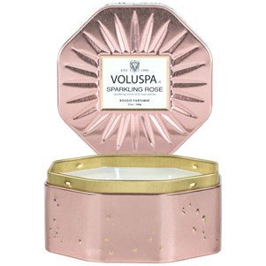 Sparkling Rose Octagon Tin Candle by Voluspa at Confetti Gift and Party
