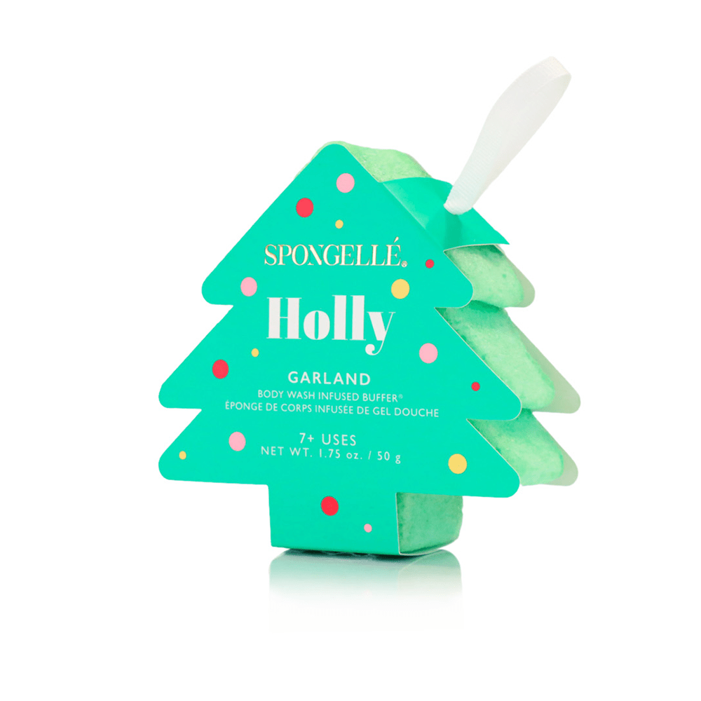 Spongellé - Holly - Garland Holiday Tree Buffer Christmas Stocking Gift by Spongellé at Confetti Gift and Party Tuscaloosa Alabama