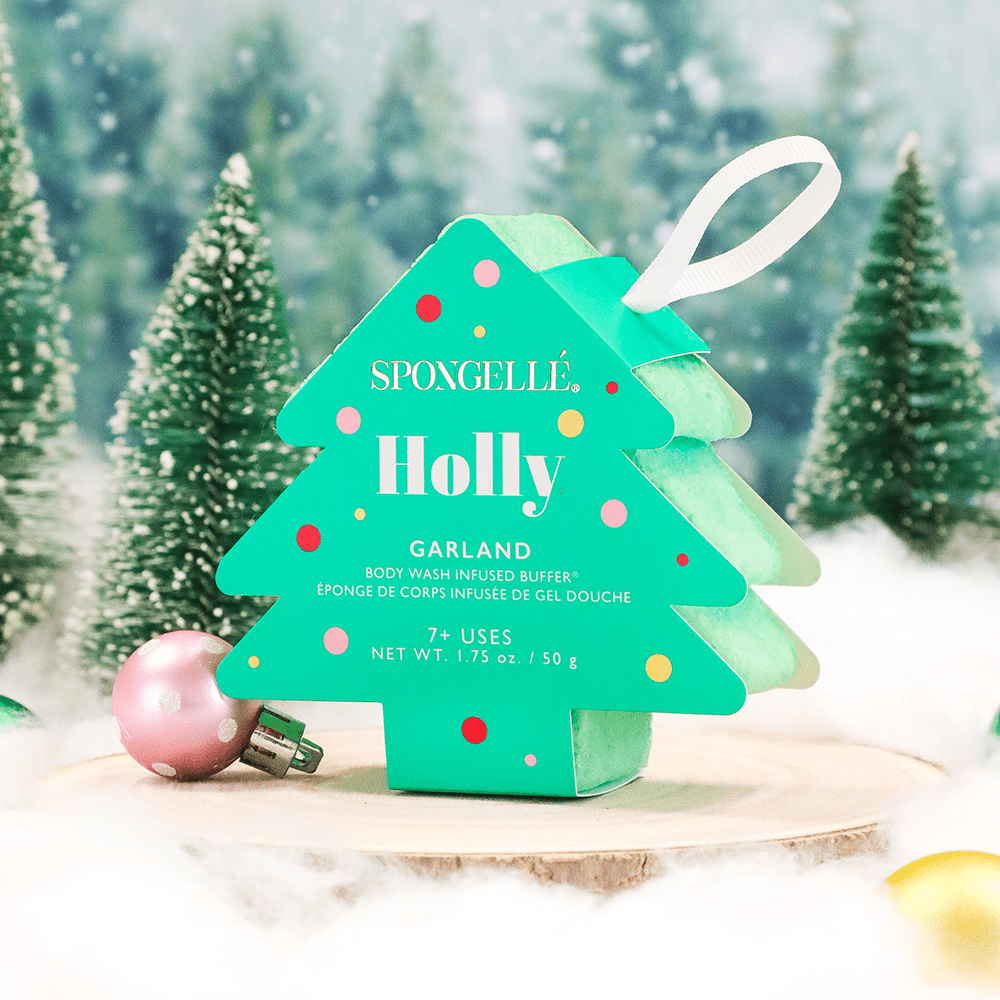 Spongellé - Holly - Garland Holiday Tree Buffer Christmas Stocking Gift by Spongellé at Confetti Gift and Party Tuscaloosa Alabama