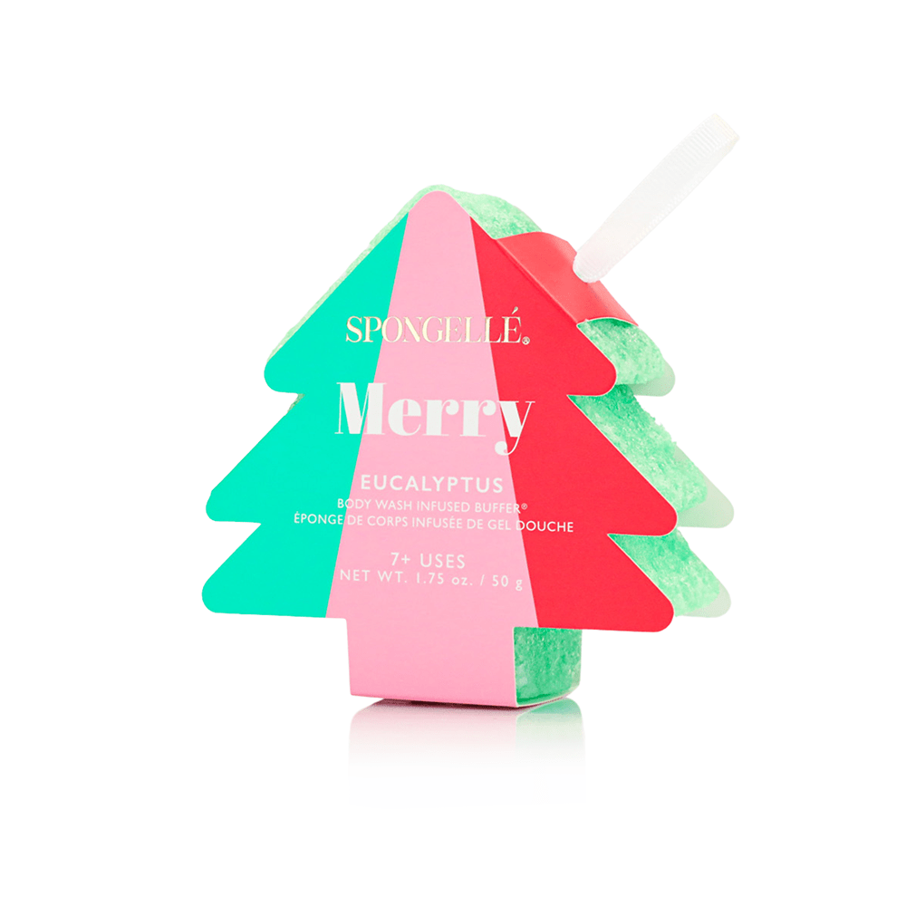 Spongellé - Merry - Eucalyptus Holiday Tree Buffer Christmas Stocking by Spongellé at Confetti Gift and Party Tuscaloosa Alabama