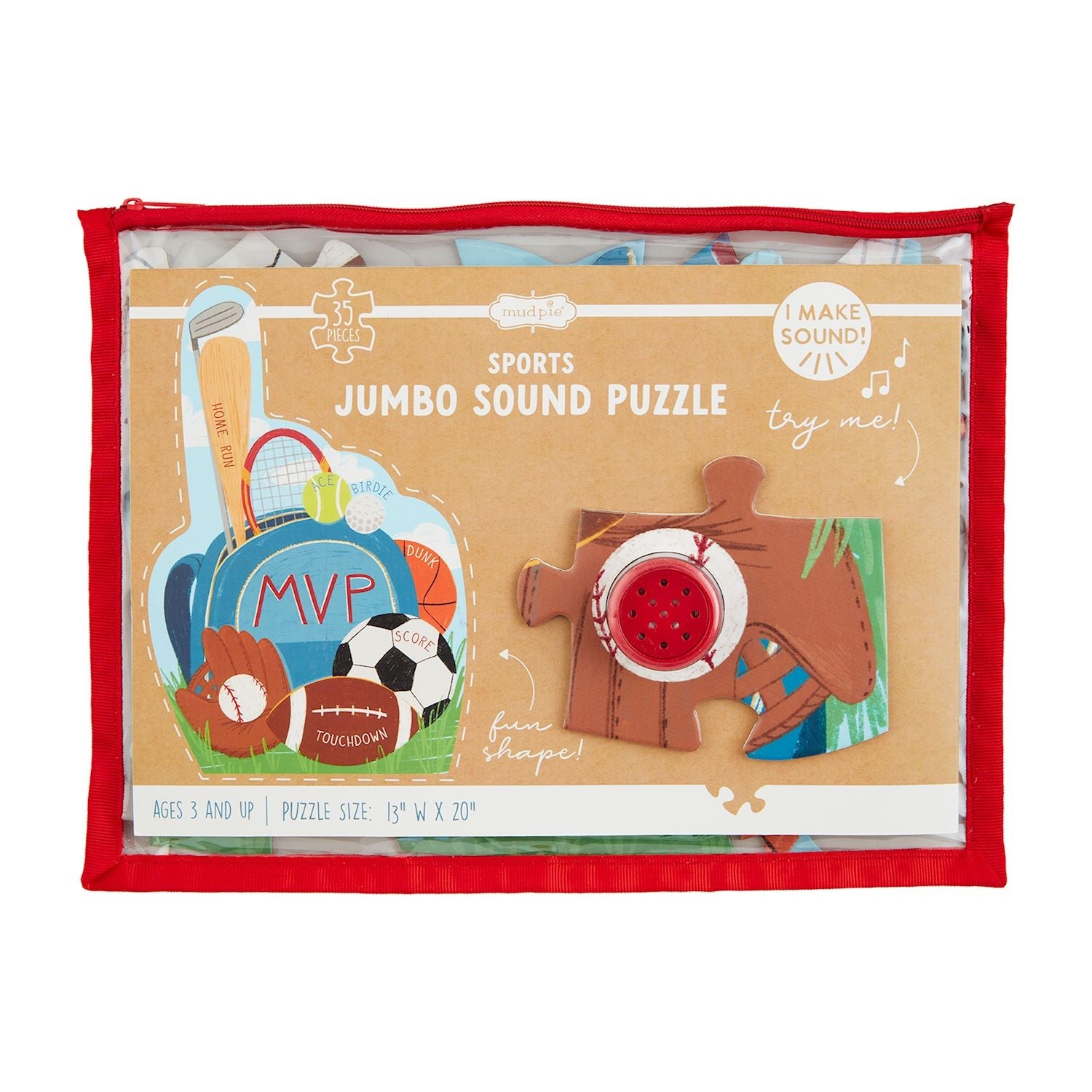 Sports Jumbo Sound Puzzle by Mud Pie at Confetti Gift and Party Tuscaloosa Alabama