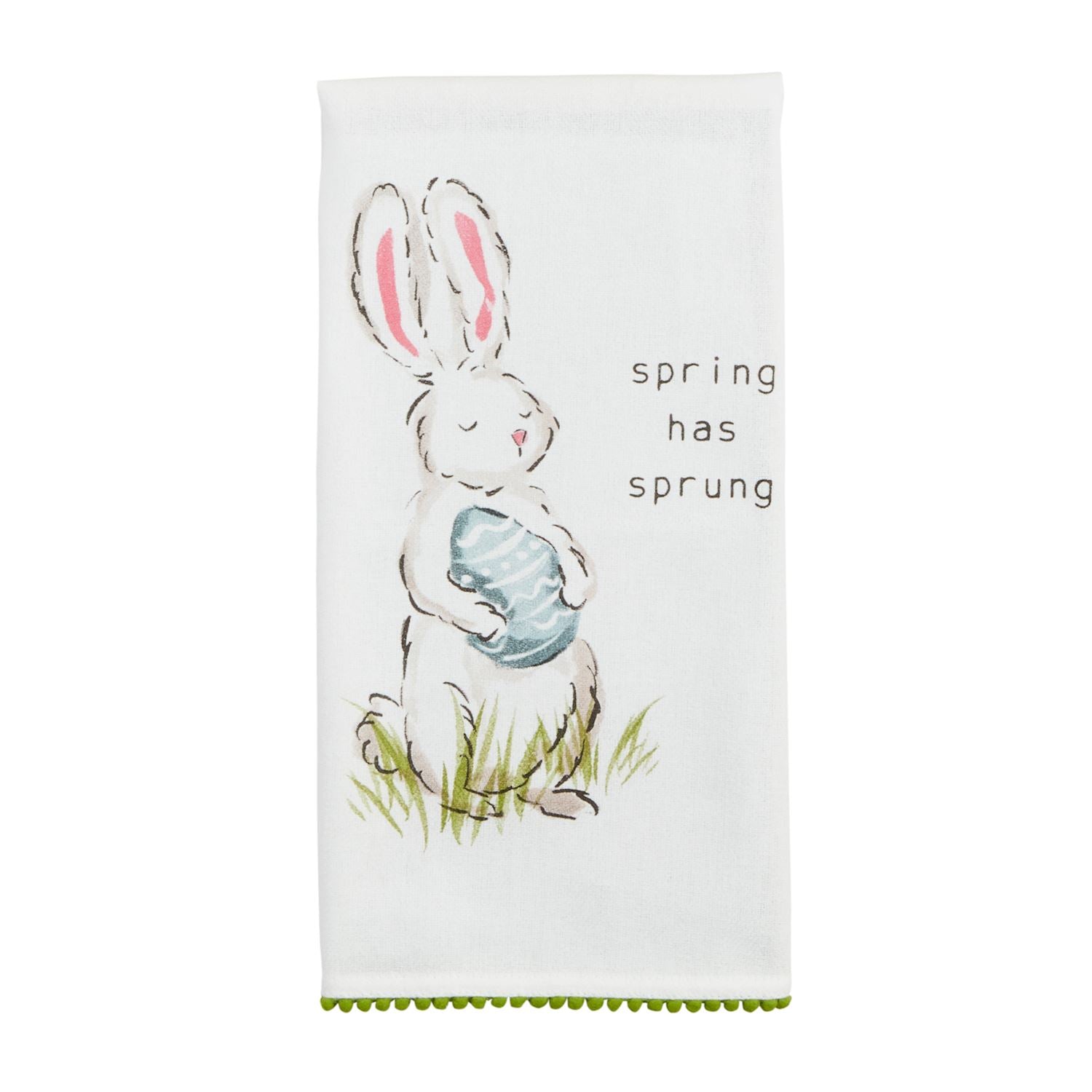 Spring Has Bunny Egg Tea Towel by Mud Pie at Confetti Gift and Party Tuscaloosa Alabama