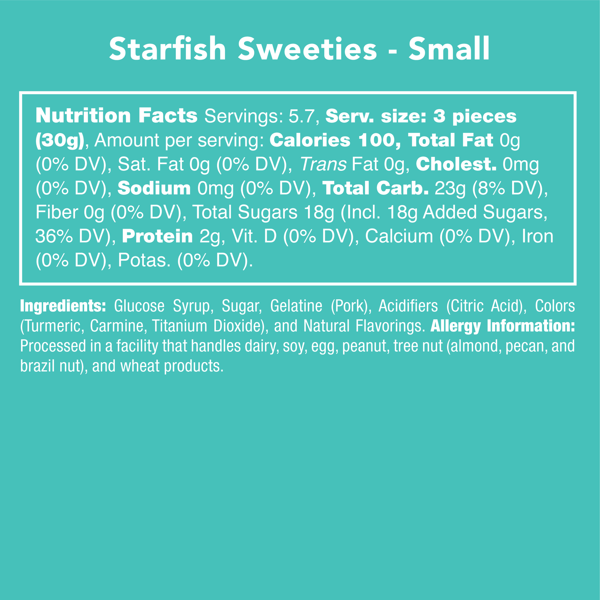 Starfish Sweeties by Candy Club at Confetti Gift and Party Tuscaloosa Alabama