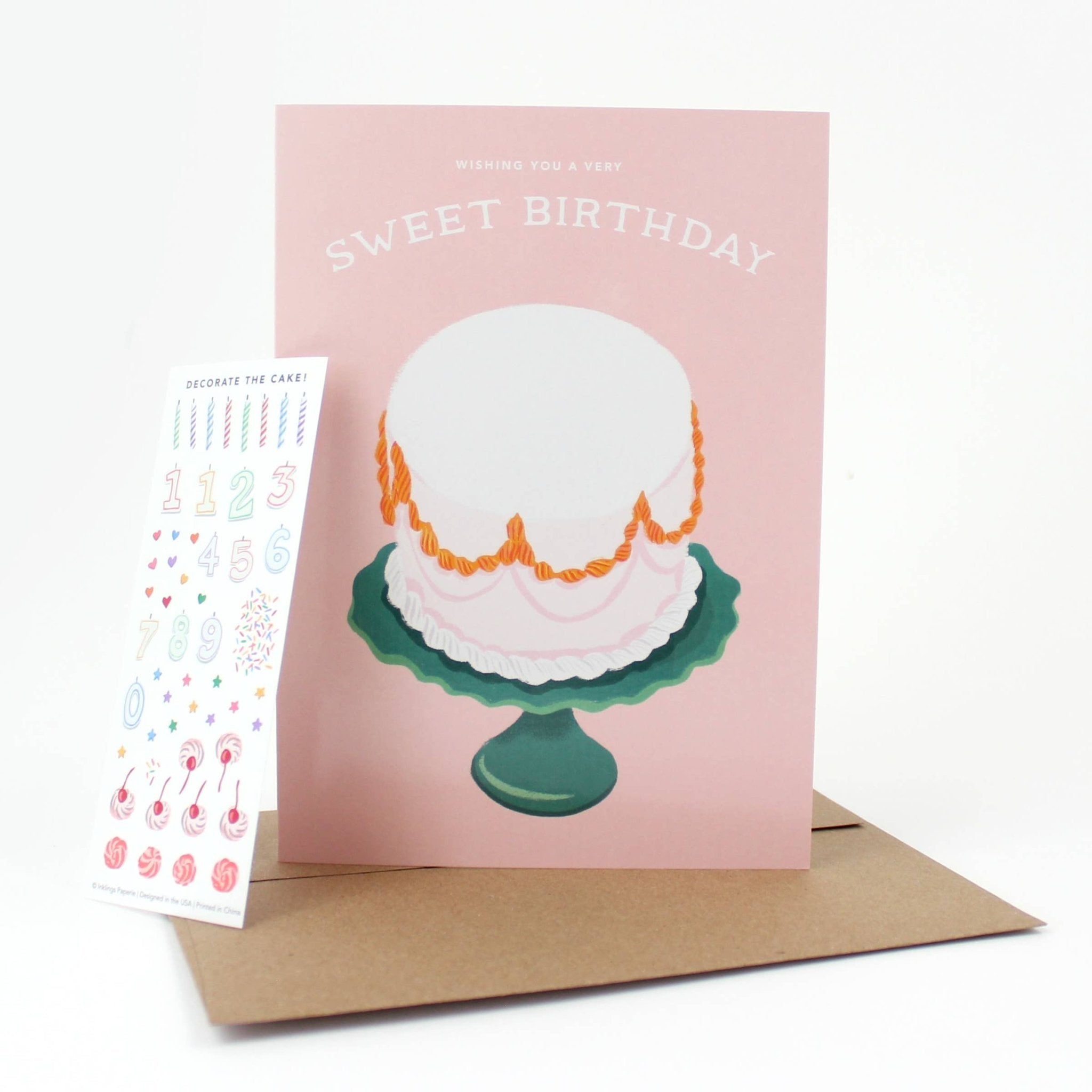 Sticker Scene Greeting Card – Decorate the Cake! by Inklings Paperie at Confetti Gift and Party Tuscaloosa Alabama