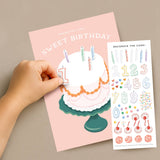 Sticker Scene Greeting Card – Decorate the Cake! by Inklings Paperie at Confetti Gift and Party Tuscaloosa Alabama
