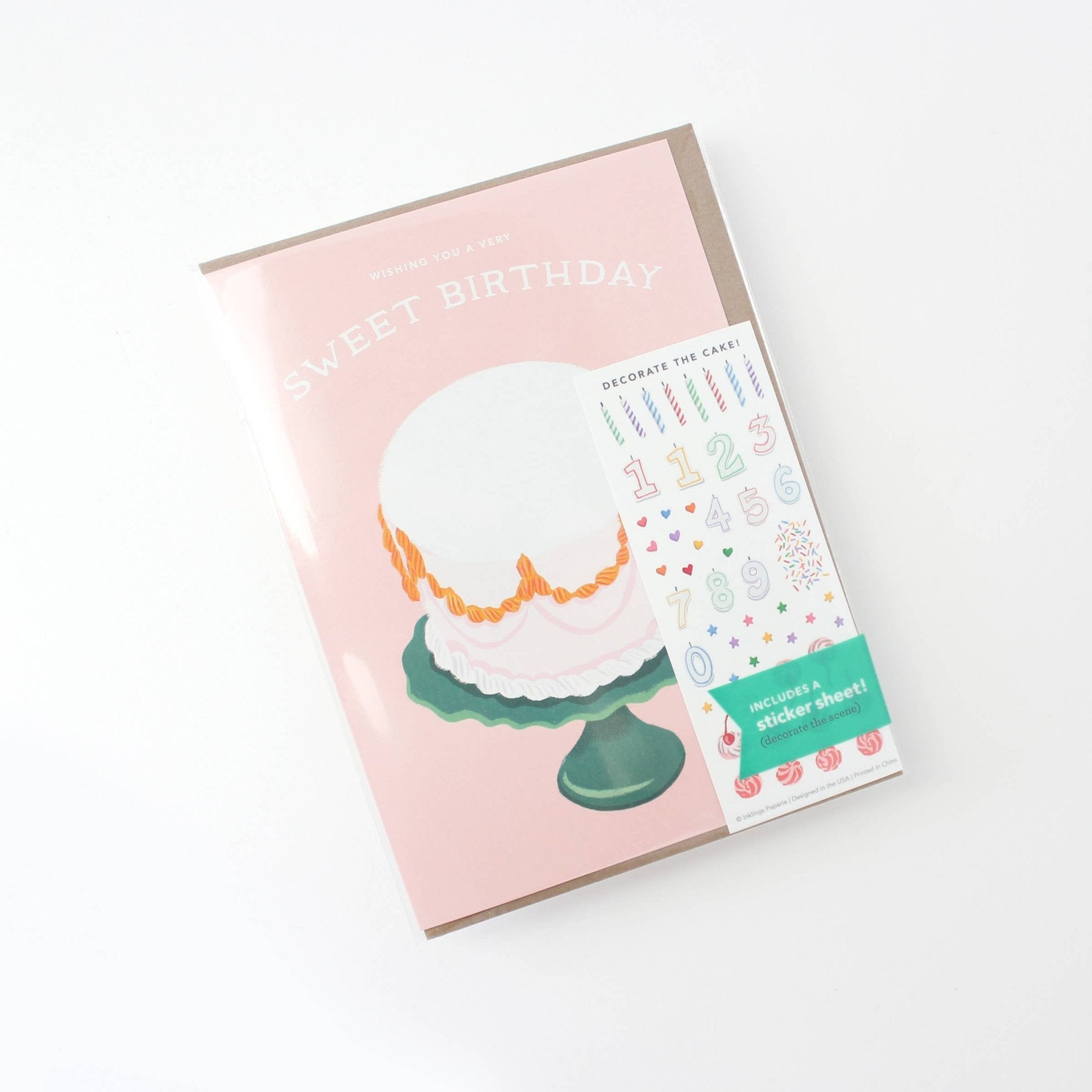 Sticker Scene Greeting Card – Decorate the Cake! by Inklings Paperie at Confetti Gift and Party Tuscaloosa Alabama