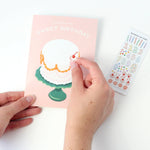 Sticker Scene Greeting Card – Decorate the Cake! by Inklings Paperie at Confetti Gift and Party Tuscaloosa Alabama