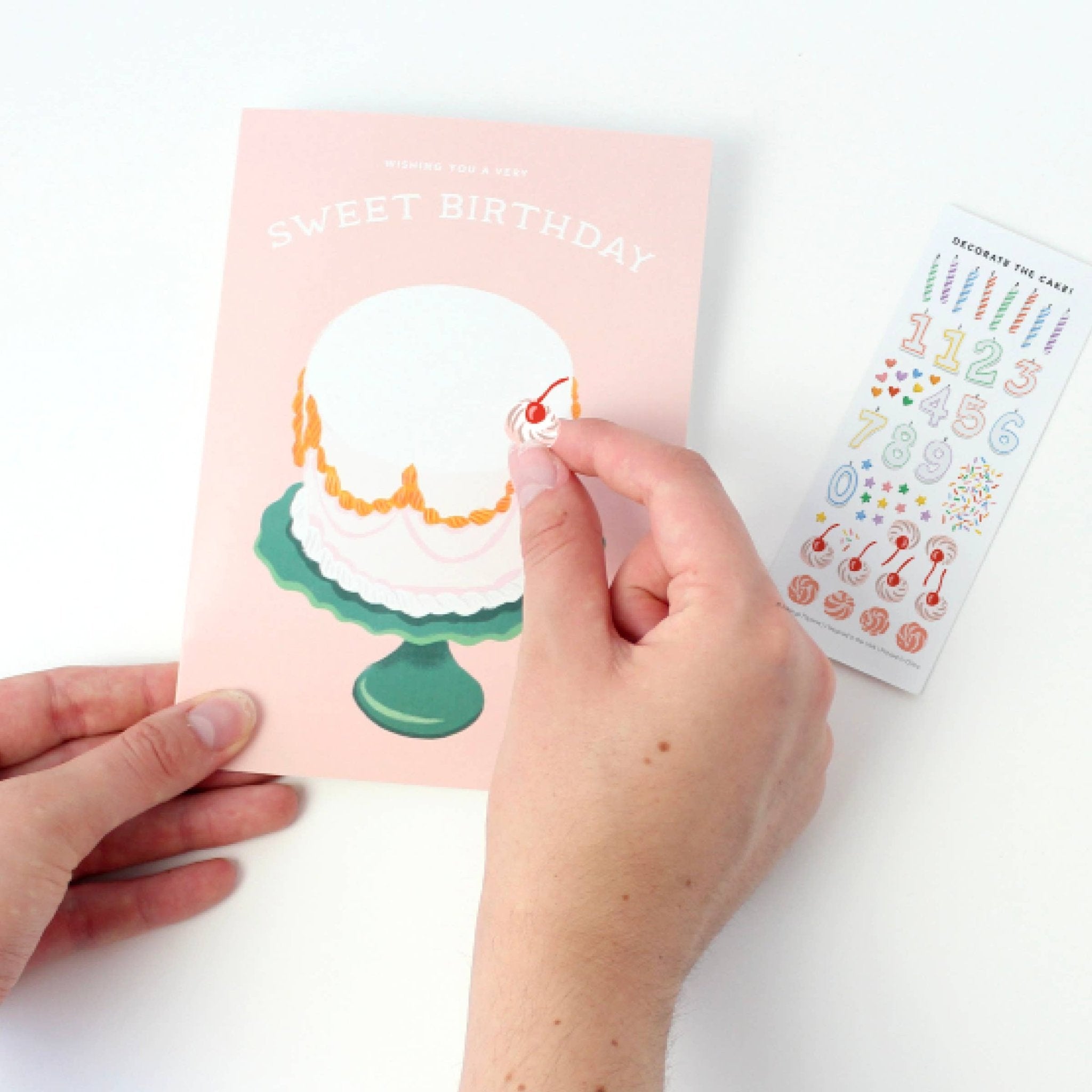 Sticker Scene Greeting Card – Decorate the Cake! by Inklings Paperie at Confetti Gift and Party Tuscaloosa Alabama